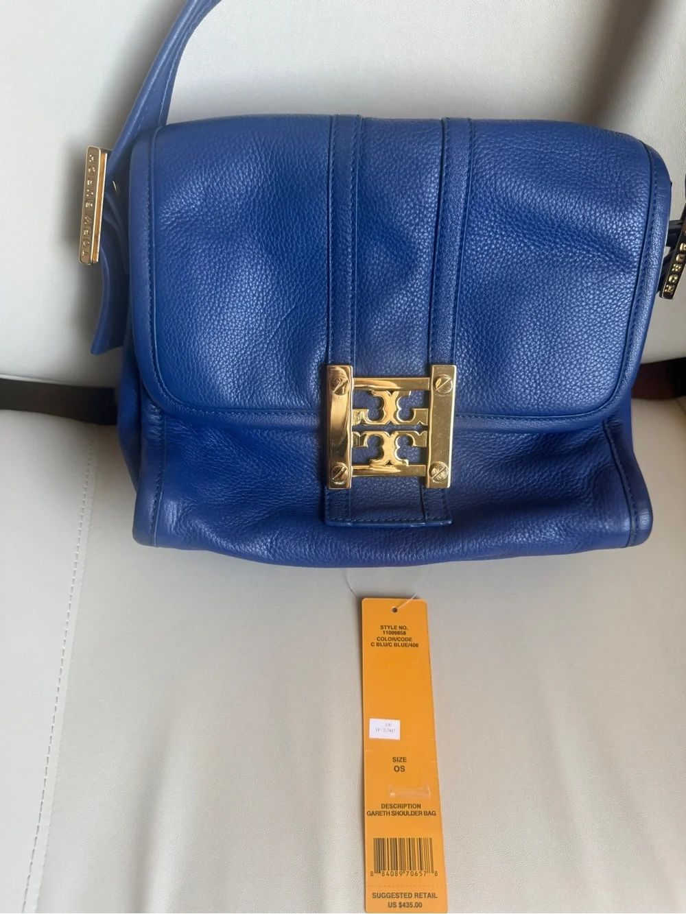Tory Burch Royal/ Cobalt Blue Leather Shoulder Bag